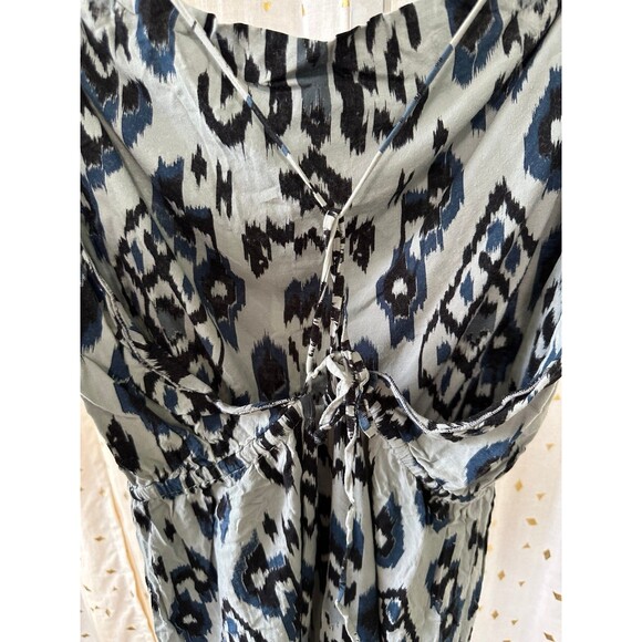 Indah Revolve Borneo Grey Lace Up Tie Backless Wide Leg Elastic Waist Jumpsuit S - Picture 4 of 6